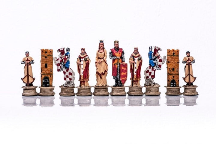 Luxury Chess Sets for Adults Historical Crusaders Hand Painted Chess Pieces Hand Carved Inlaid Solid Wooden Chess Board Image 6