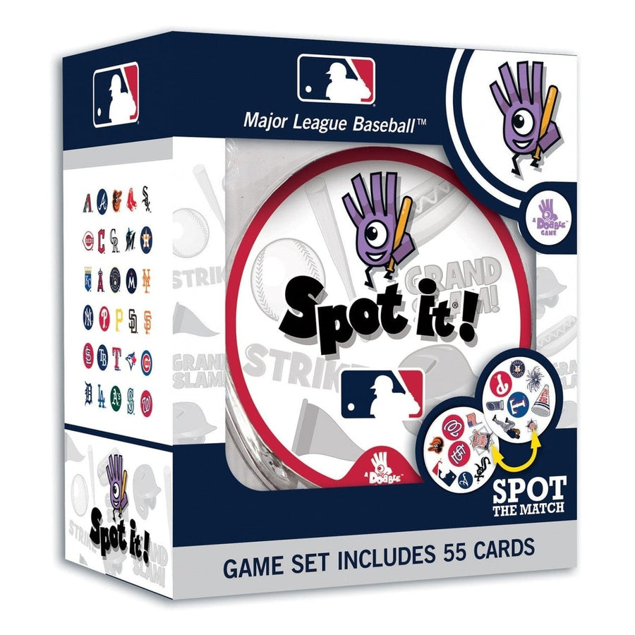 MLB Spot It League Edition Card Game 55 Unique Cards Fun for Ages 7 and Up Image 1