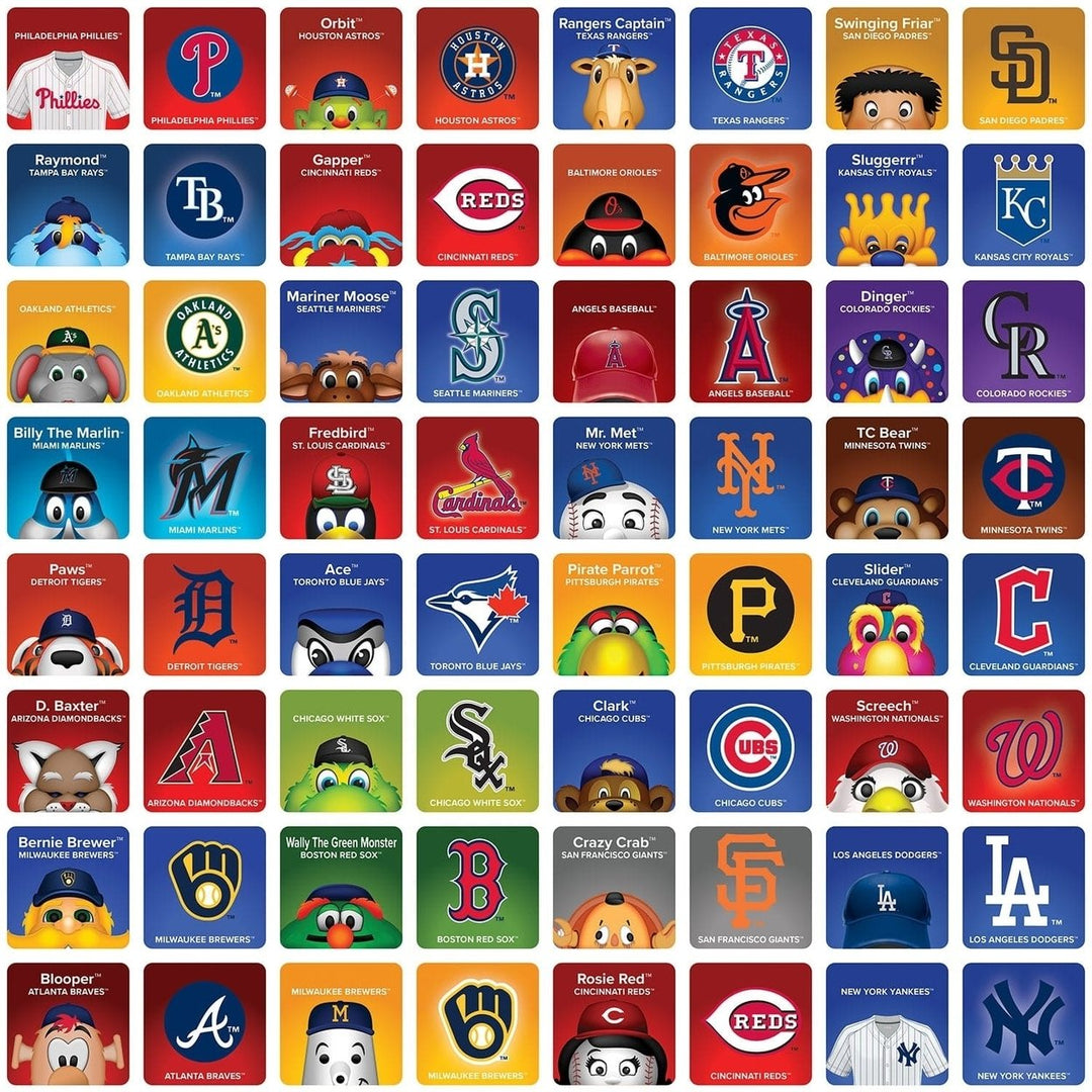 MLB Mascots Matching Game Family Fun Memory Game 32 Unique Pairs Image 2