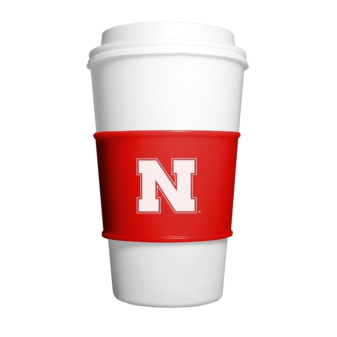 Nebraska Cornhuskers Silicone Cup Sleeve Official NCAA Drink Accessory Durable Image 1