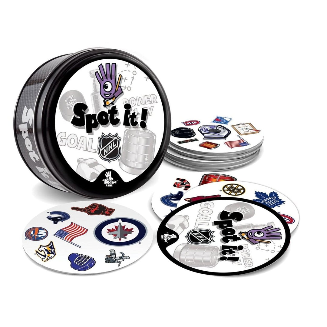 NHL Spot It! Game League-NHL Edition 55 Cards Fun Mini Games Ages 7+ Image 2