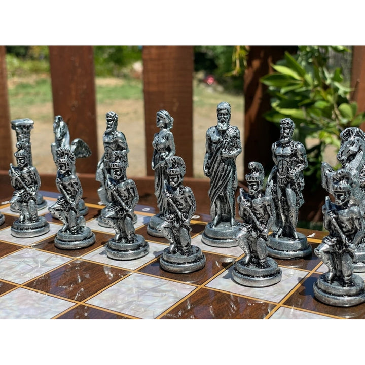 Antique Chess Set XL Pegasus Chessmen Handmade Wooden Chess Board Gifts Idea Image 4