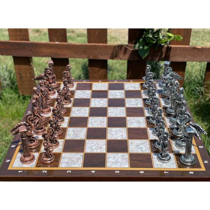 Antique Chess Set XL Pegasus Chessmen Handmade Wooden Chess Board Gifts Idea Image 6