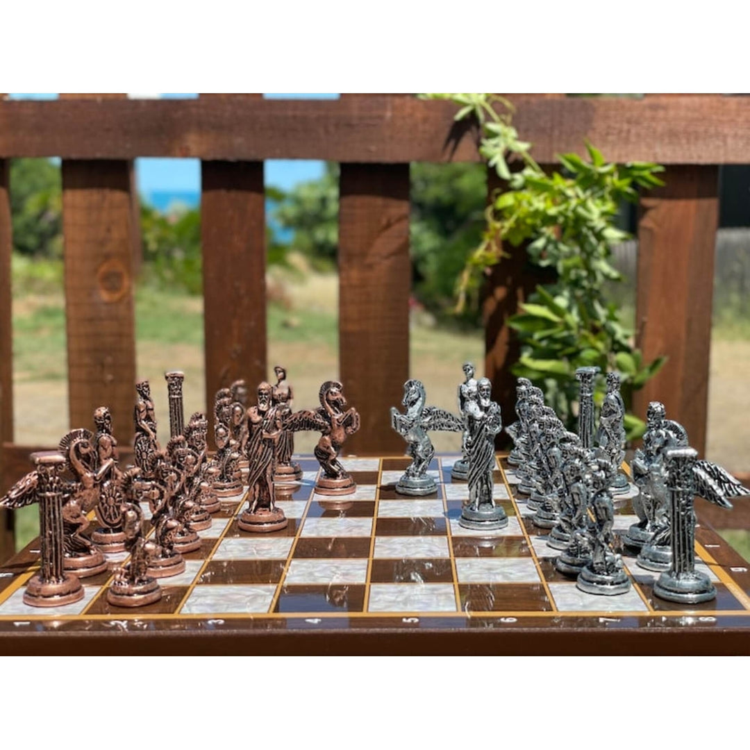 Antique Chess Set XL Pegasus Chessmen Handmade Wooden Chess Board Gifts Idea Image 7