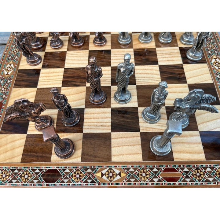 Antique Chess Set XL Pegasus Chessmen Solid Wooden Chess Board 16" Gifts Idea Image 9