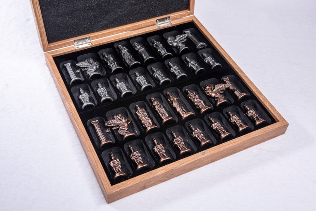 Antique Chess Set with Storage Pegasus Chessmen Handmade Chess Board Gift Ideas Image 4