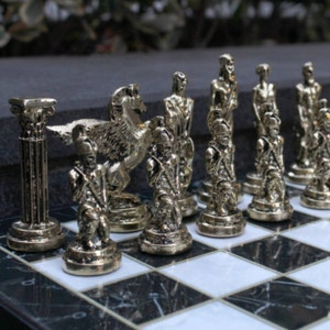 Luxury Chess Set with Storage Pegasus Chessmen Carved Chess Board Gift Ideas Image 1