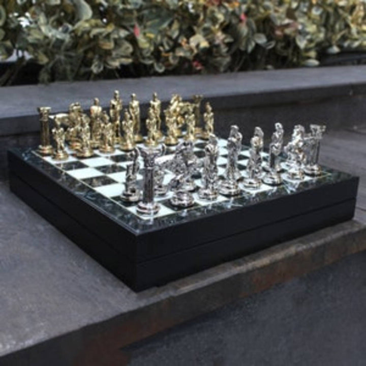 Luxury Chess Set with Storage Pegasus Chessmen Carved Chess Board Gift Ideas Image 3