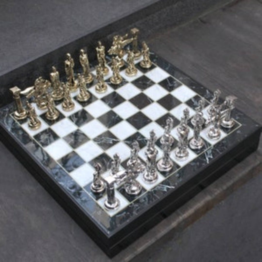 Luxury Chess Set with Storage Pegasus Chessmen Carved Chess Board Gift Ideas Image 6