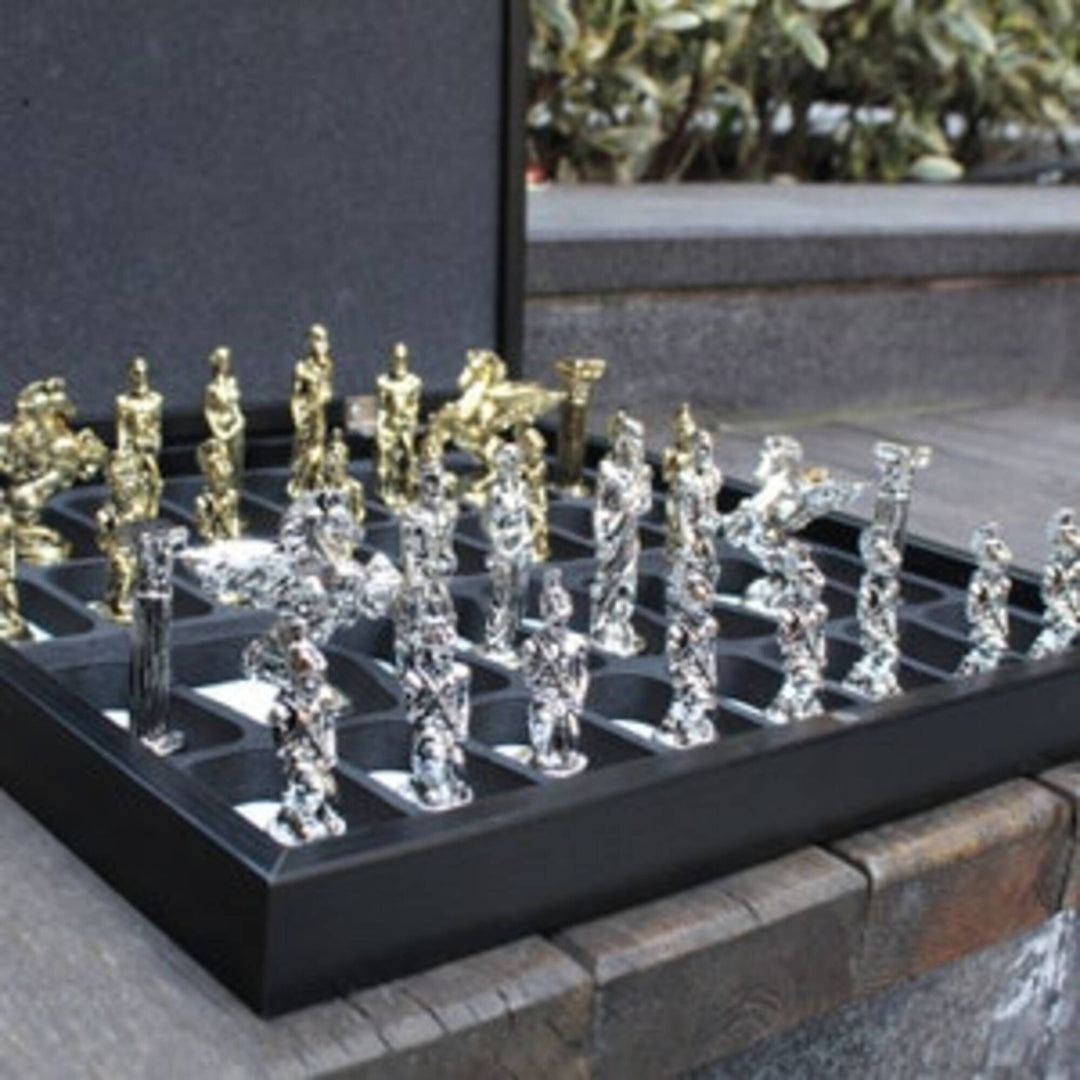 Luxury Chess Set with Storage Pegasus Chessmen Carved Chess Board Gift Ideas Image 7