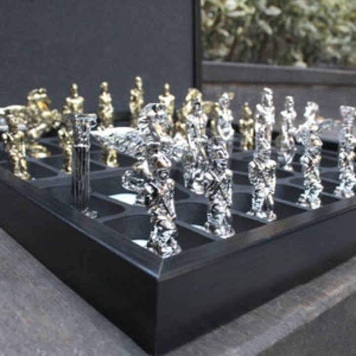 Luxury Chess Set with Storage Pegasus Chessmen Carved Chess Board Gift Ideas Image 9