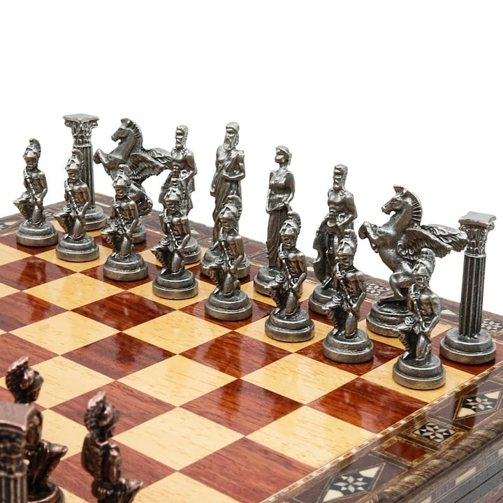 Luxury Chess Set with Storage Pegasus Antique Chess Pieces Handmade Image 7