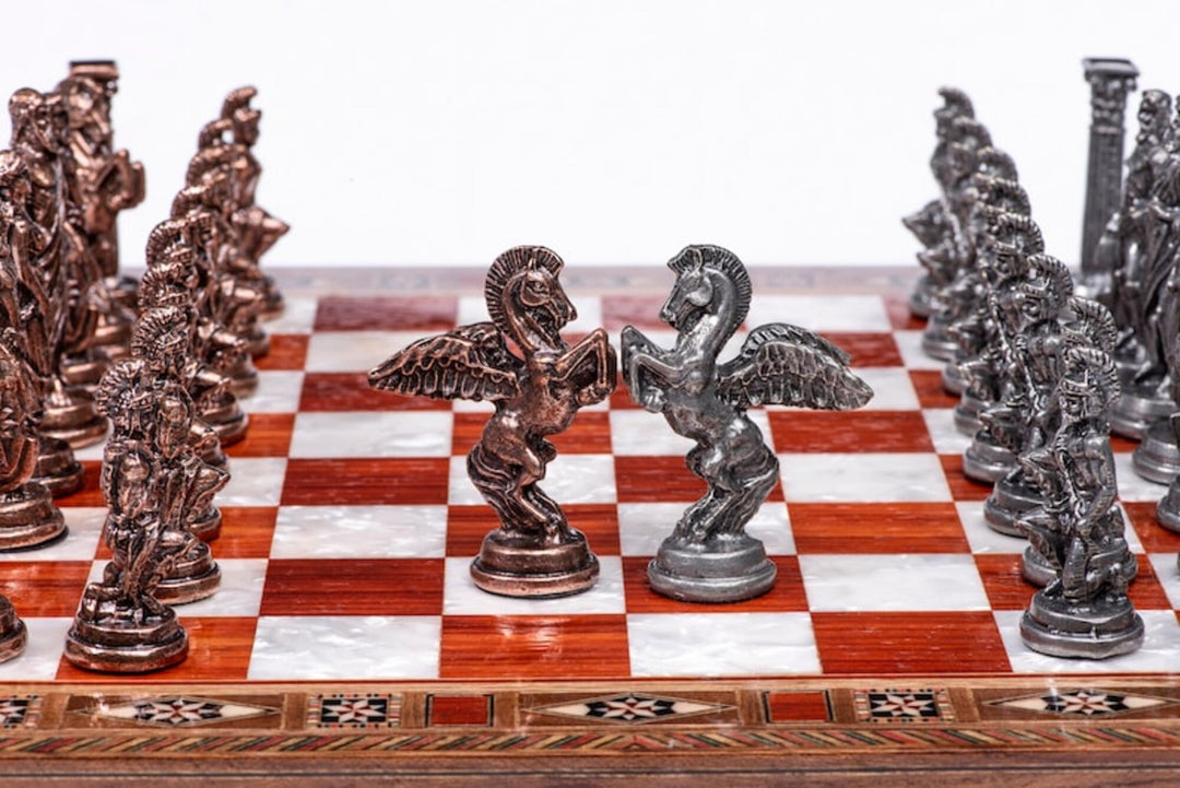 Luxury Chess Set with Storage Pegasus Antique Chess Pieces Handmade Gift Ideas Image 4