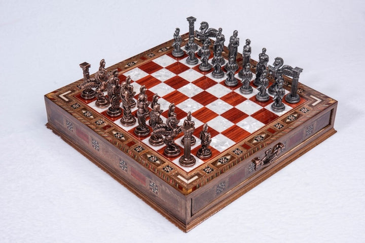 Luxury Chess Set with Storage Pegasus Antique Chess Pieces Handmade Gift Ideas Image 8