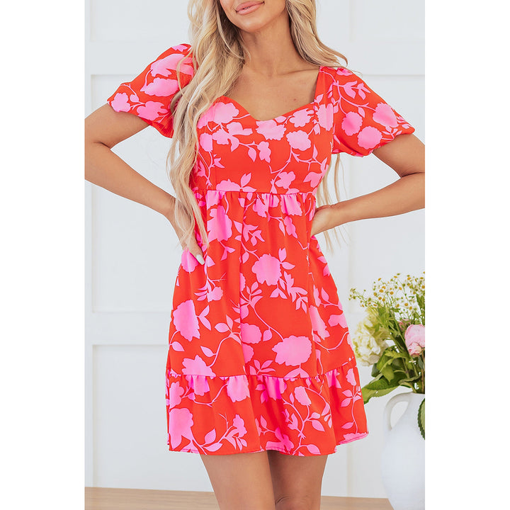 Kayla Floral Sweetheart Neck Dress Image 8