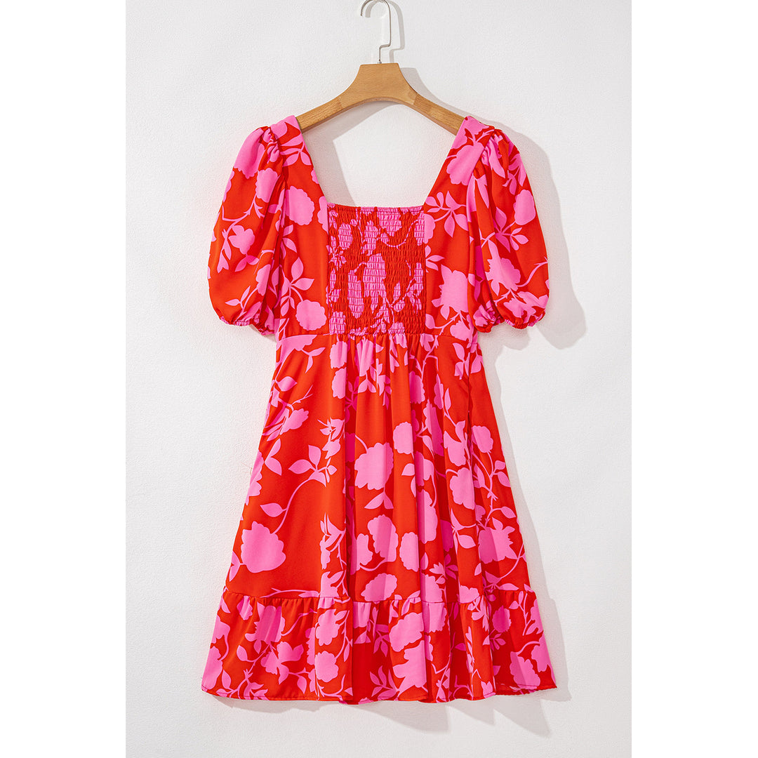 Kayla Floral Sweetheart Neck Dress Image 10