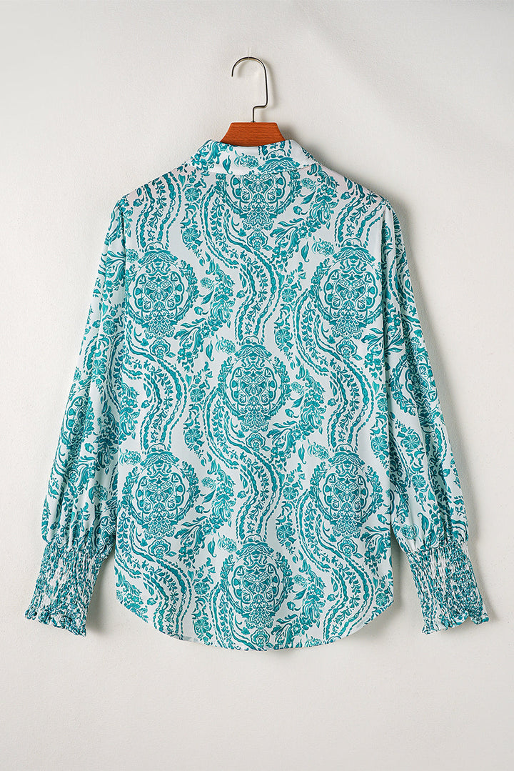 Mckenna Paisley Buttoned Loose Shirt Image 10