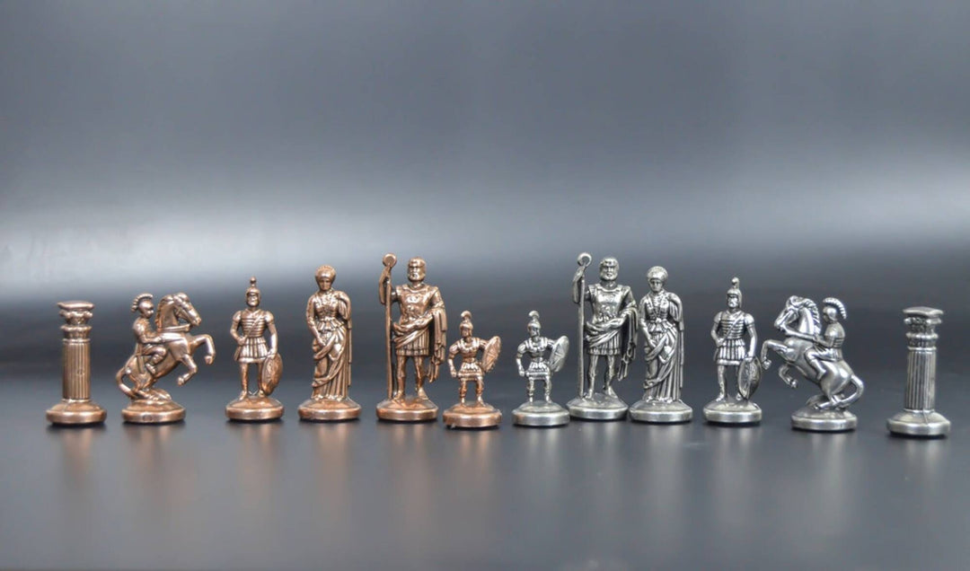 Luxury Chess Sets Roman Antique Chess Pieces Handmade Wood Chess Board Image 8