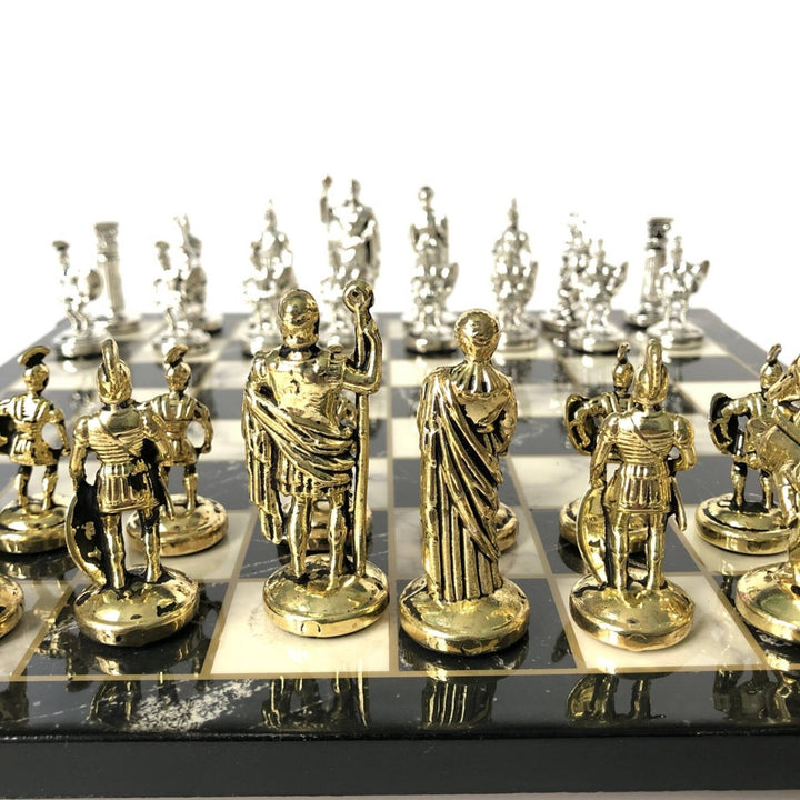 Decorative Chess Set Roman Gladiator Chessmen Handmade Wood Chess Board Image 6