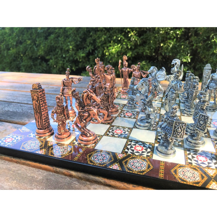 Luxury Chess Set Mythology Antique Chess Pieces Handmade Wood Chess Board Image 8