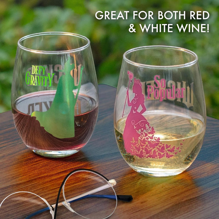 Wicked So Popular and Defy Gravity Stemless Wine Glasses 2-Pack Image 3