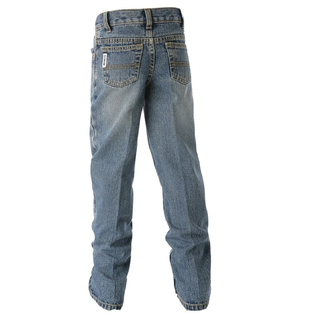 Cinch Western Denim Jeans Boys White Label Light Stonewash MB12882001 Image 2