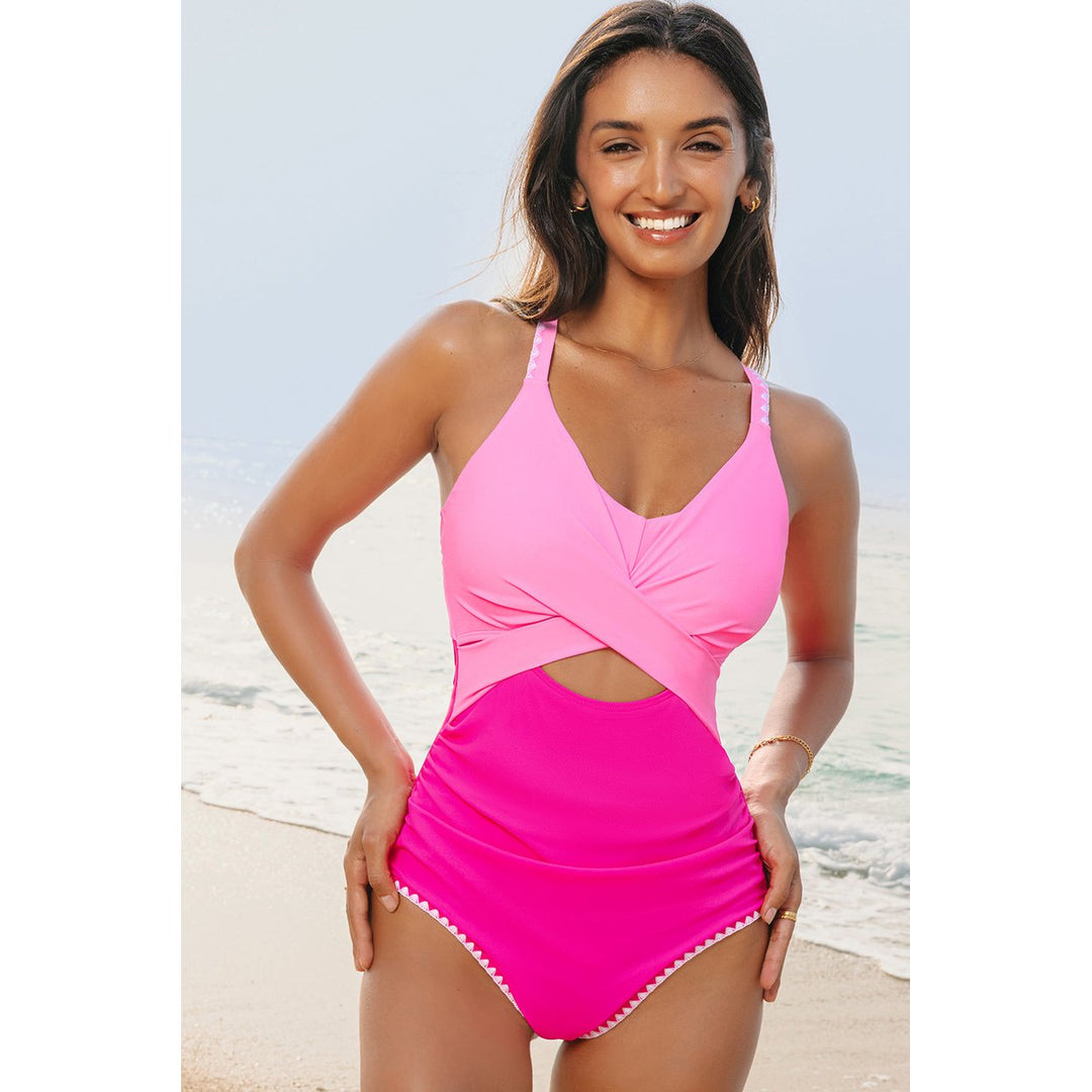 Nina Ric Rac Trim One Piece Swimsuit Image 4