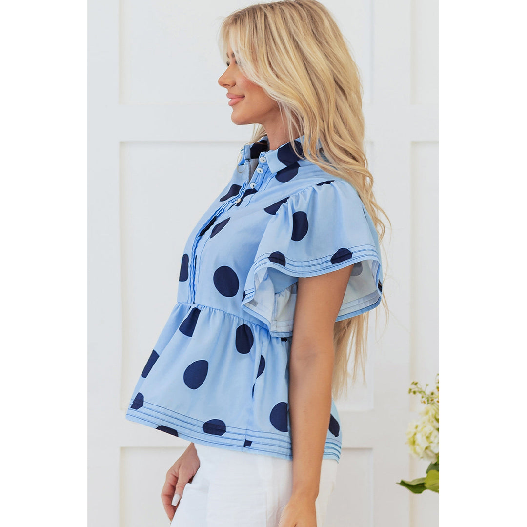 Journey Polka Dot Buttoned Blouse Image 3