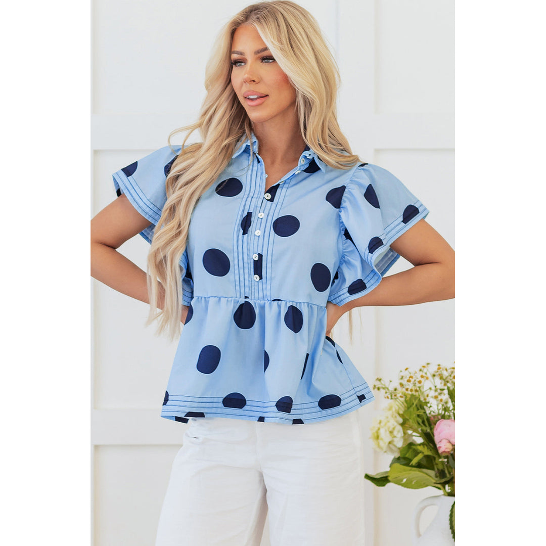 Journey Polka Dot Buttoned Blouse Image 4