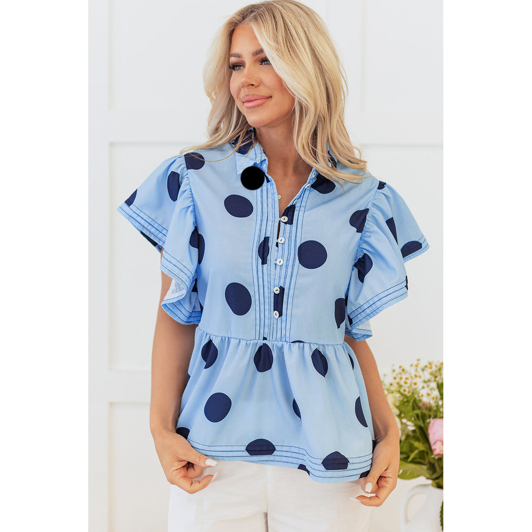 Journey Polka Dot Buttoned Blouse Image 4