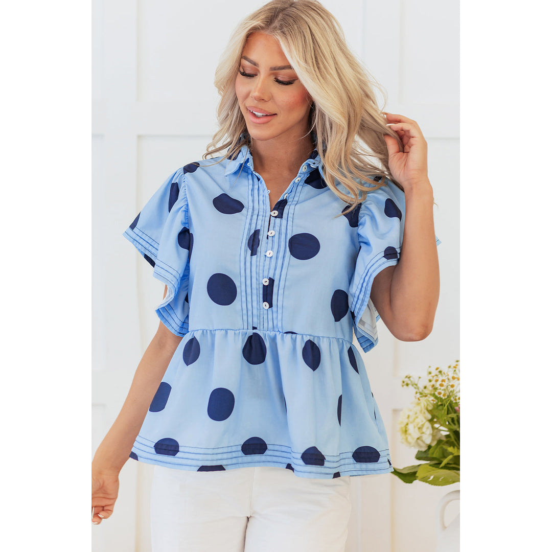 Journey Polka Dot Buttoned Blouse Image 6