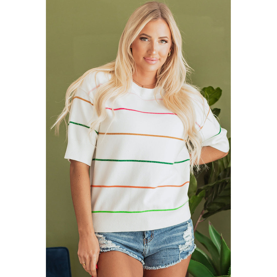 Joanna Striped Drop Shoulder Sweater Image 4