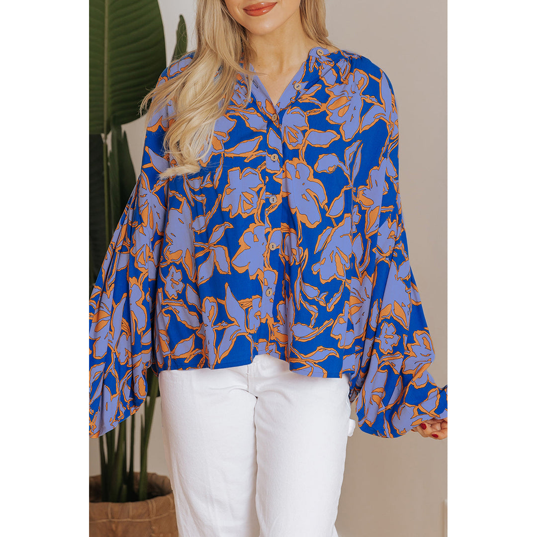 Alyssa Floral Buttoned Loose Fit Shirt Image 4