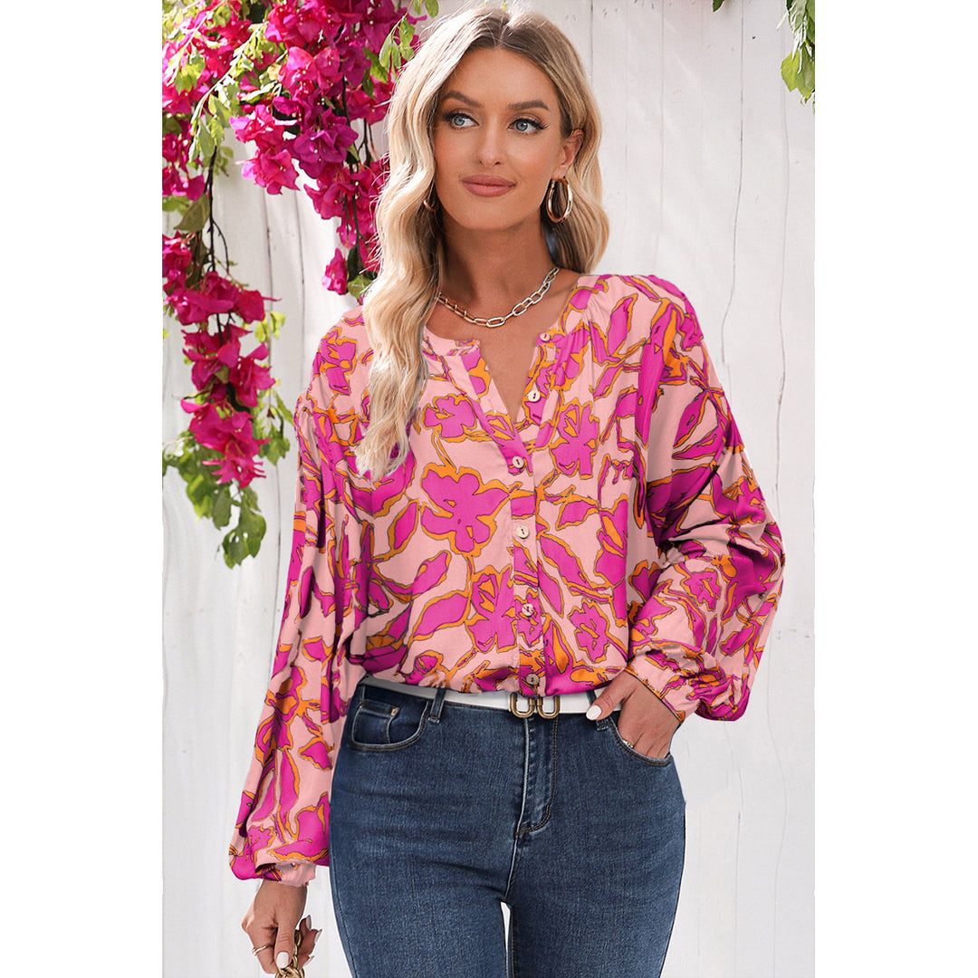 Alyssa Floral Buttoned Loose Fit Shirt Image 7