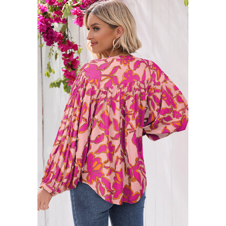 Alyssa Floral Buttoned Loose Fit Shirt Image 8