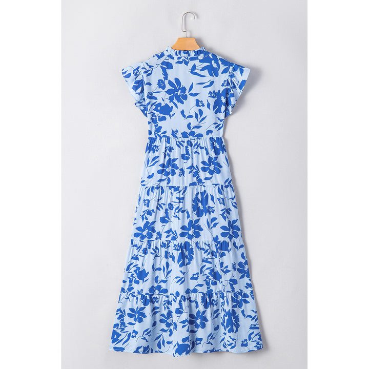 Regina Floral Tiered Frilled Trim Dress Image 7