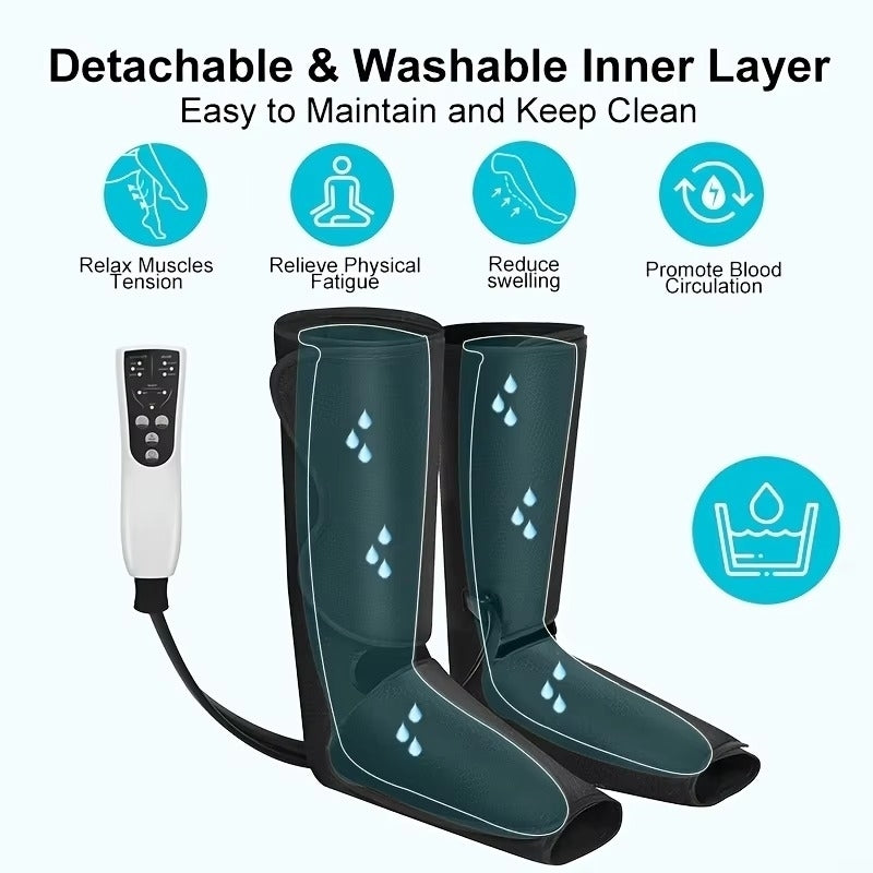 Leg Wrap Foot Massager Calf Air Massage Machine With Heated Air Enhanced Circulation Image 6