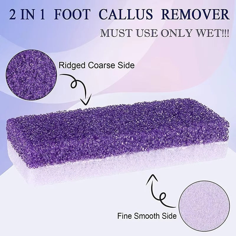 Foot Pumice Grinding Stone Scrub Hard Dead Skin Remover Double Sided PU Reusable Image 4