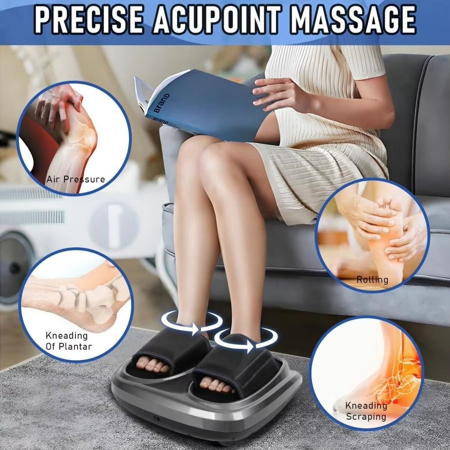 Foot Massager Shiatsu Kneading Deep Tissue Relax Heated Image 1