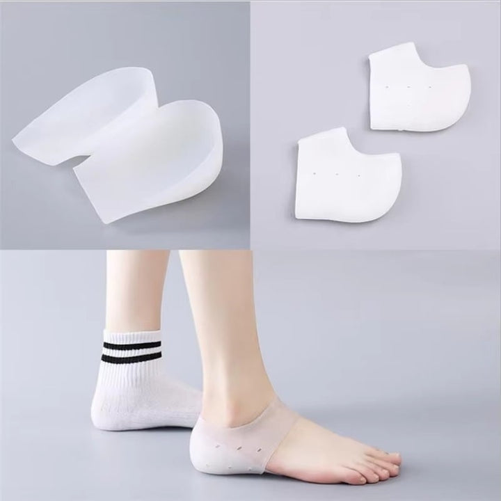 Unisex Invisible Height Increase 5CM Silicone Socks Gel Heel Pads Orthopedic Image 4