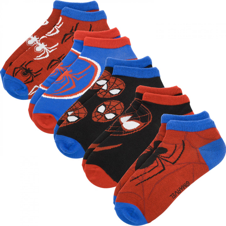 Spider-Man and Miles Morales Womens 5-Pair Pack of Low Cut Socks Image 1