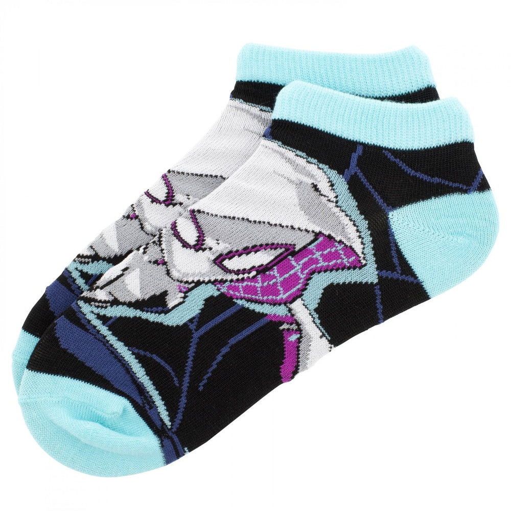 Spider-Gwen and Miles Morales Womens 5-Pair Pack of Low Cut Socks Image 2