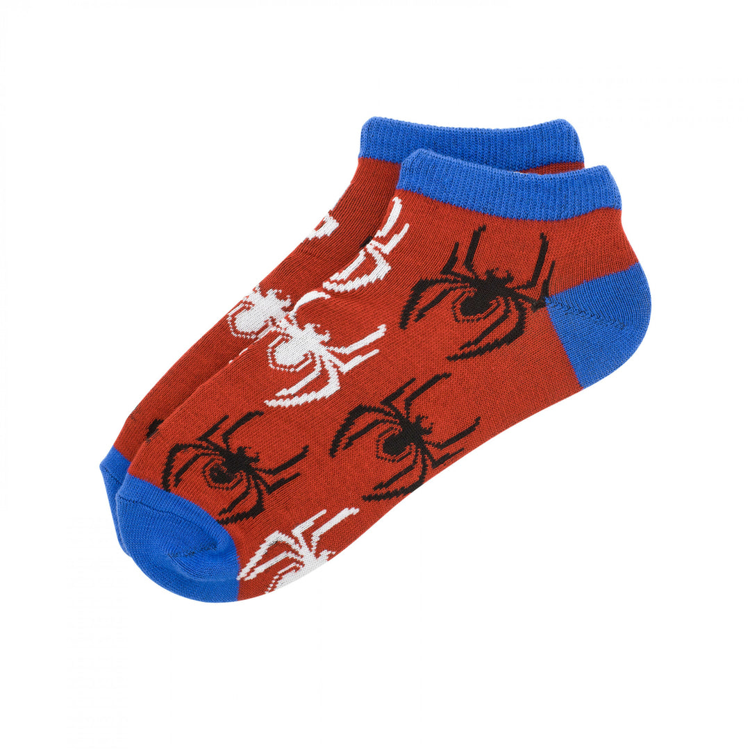 Spider-Man and Miles Morales Womens 5-Pair Pack of Low Cut Socks Image 6