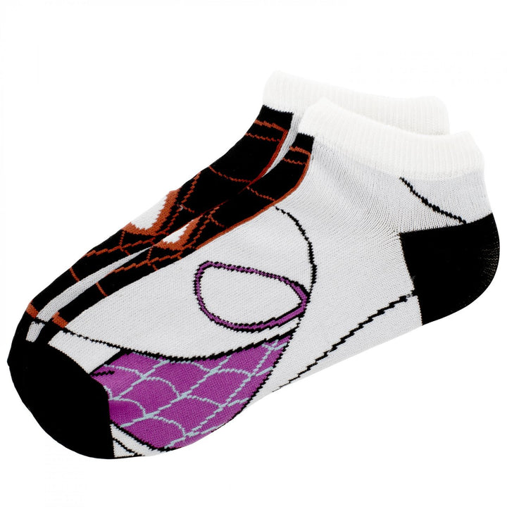 Spider-Gwen and Miles Morales Womens 5-Pair Pack of Low Cut Socks Image 4