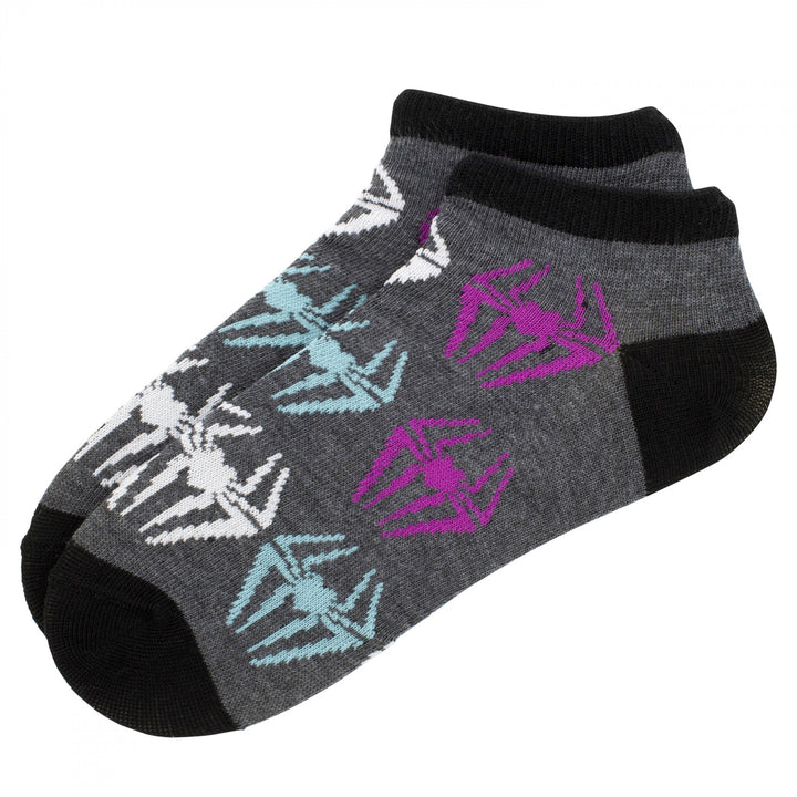 Spider-Gwen and Miles Morales Womens 5-Pair Pack of Low Cut Socks Image 6