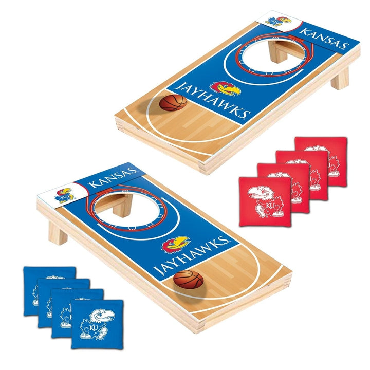 Kansas Jayhawks - NCAA Tabletop Cornhole Image 2