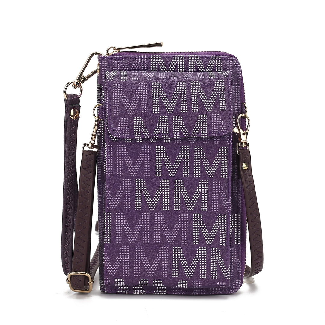 MKFCollection Cossetta Phone Crossbody - Vegan Leather Designer Handbag Image 11