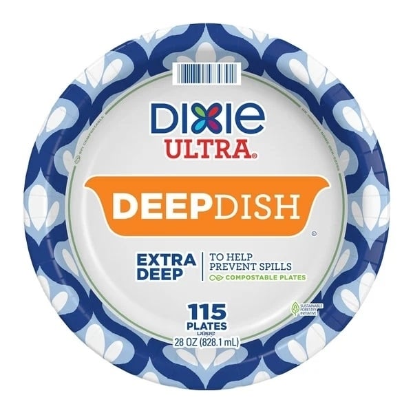 Dixie Deep Dish Paper Plate 28 Ounce (Pack of 115) Image 4