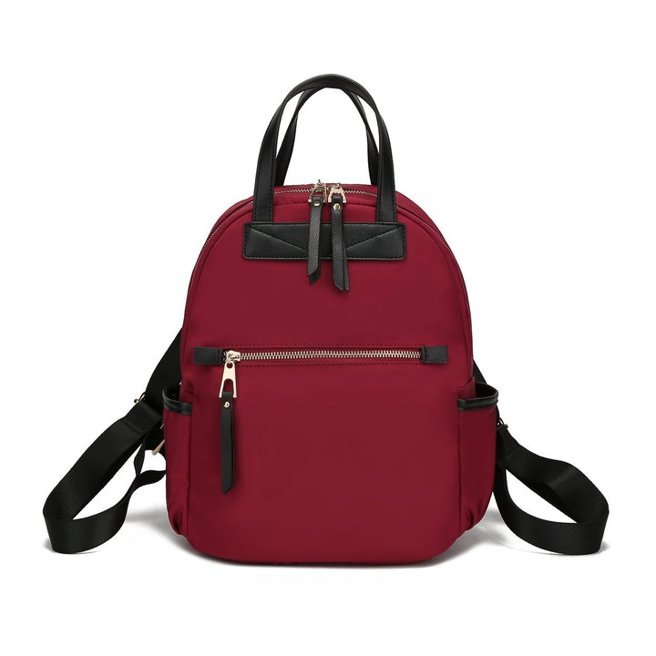 MKFCollection Greer Backpack - Vegan Leather Designer Handbag Image 9