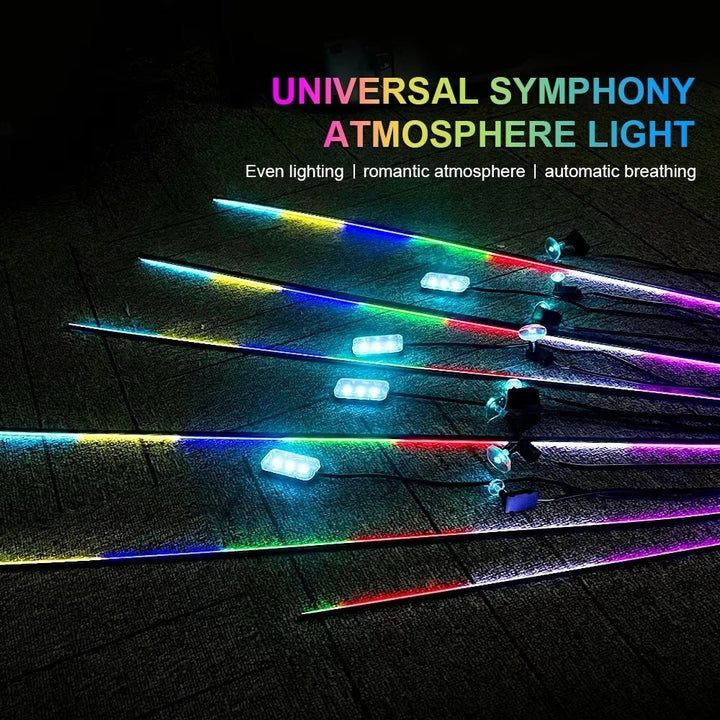 Car Ambient Lights RGB 213 Color LED Interior Symphony Remote Atmosphere Lamp Kit Image 3